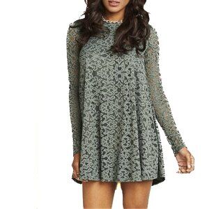 Show Me Your MuMu Tyler Tunic Dress Fleur De Lis Lace Rosemary Lace Floral Sz L